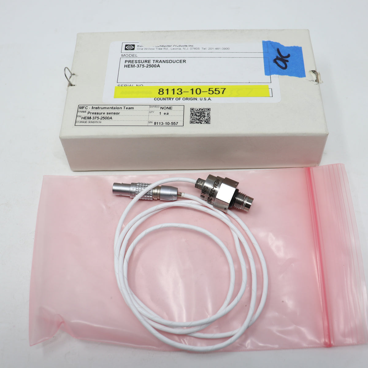 Kulite Miniature High Temperature Pressure Transducer HEM-375-2500A