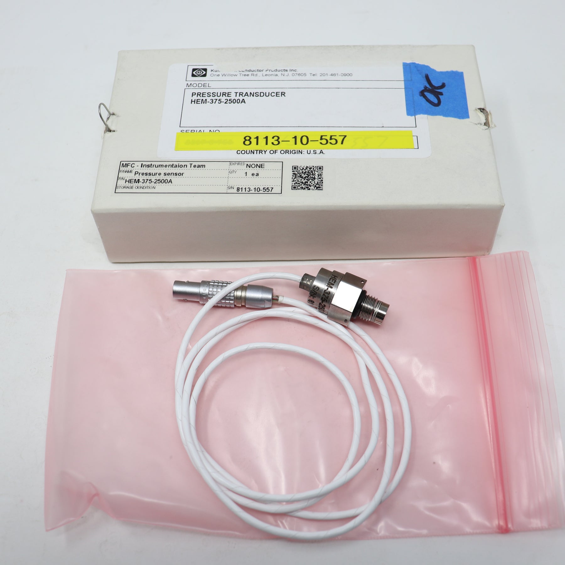 Kulite Miniature High Temperature Pressure Transducer HEM-375-2500A