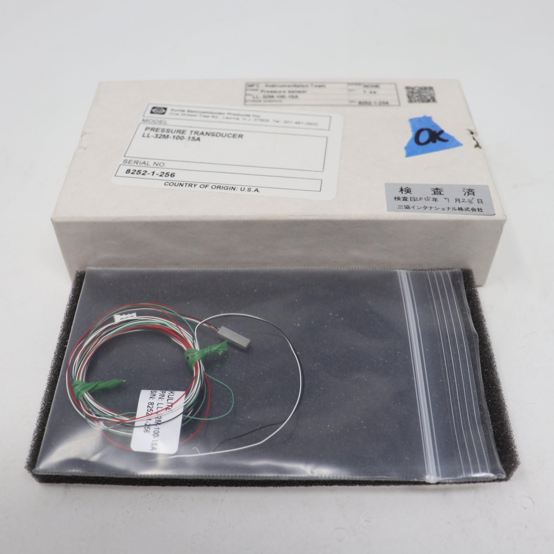 Kulite Miniature Thin Line Pressure Transducer LL-32M-100-15A