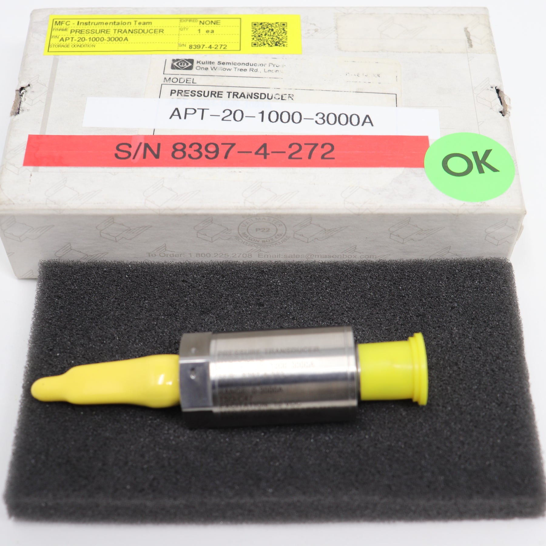 Kulite Aircraft Pressure Transducer/ Sensor APT-20-1000-3000A