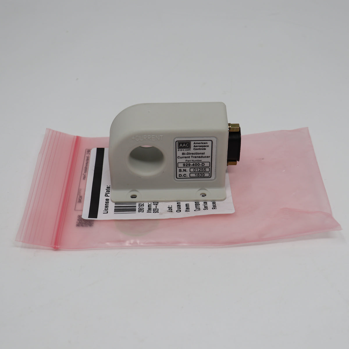 AAC 400A Bi-Directional DC Current Transducer w/ D-Sub Connector 929-400-D