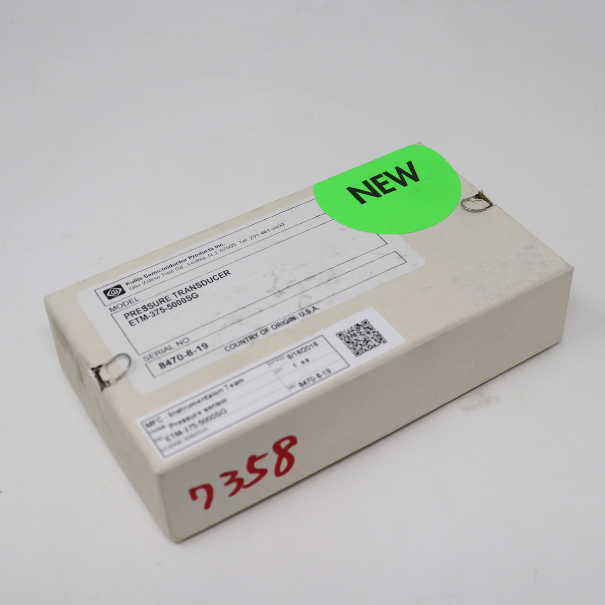 Kulite Sealed Gage 5000PSI Pressure Sensor/ Transducer ETM-375-5000SG