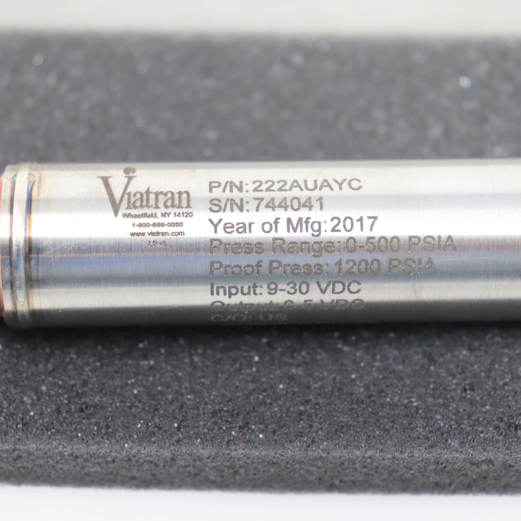 Viatran Compact Transducer 500PSIA Pressure Sensor Model 222AUAYC