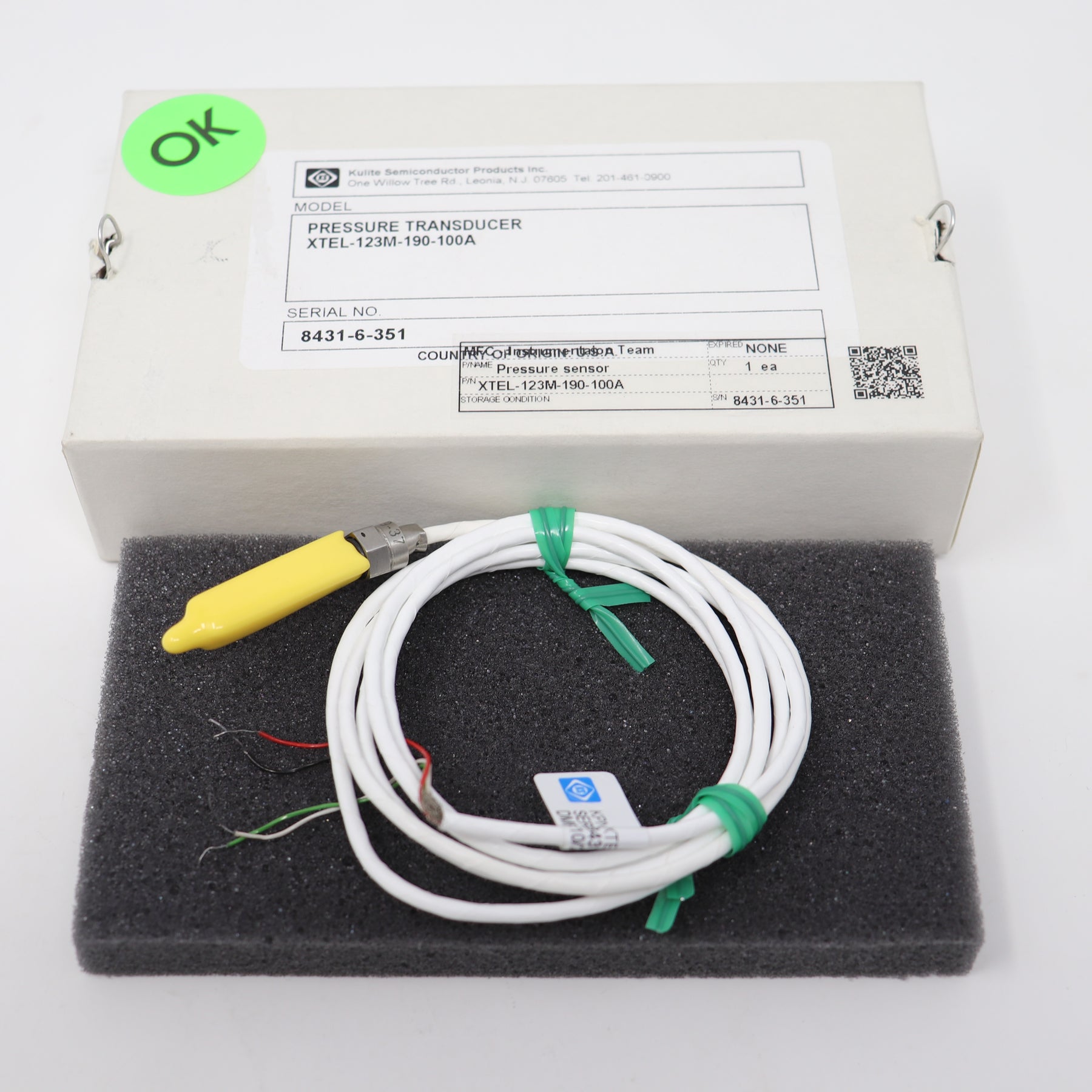 Kulite Miniature Ruggedized High Temp Pressure Transducer XTEL-123M-190-100A