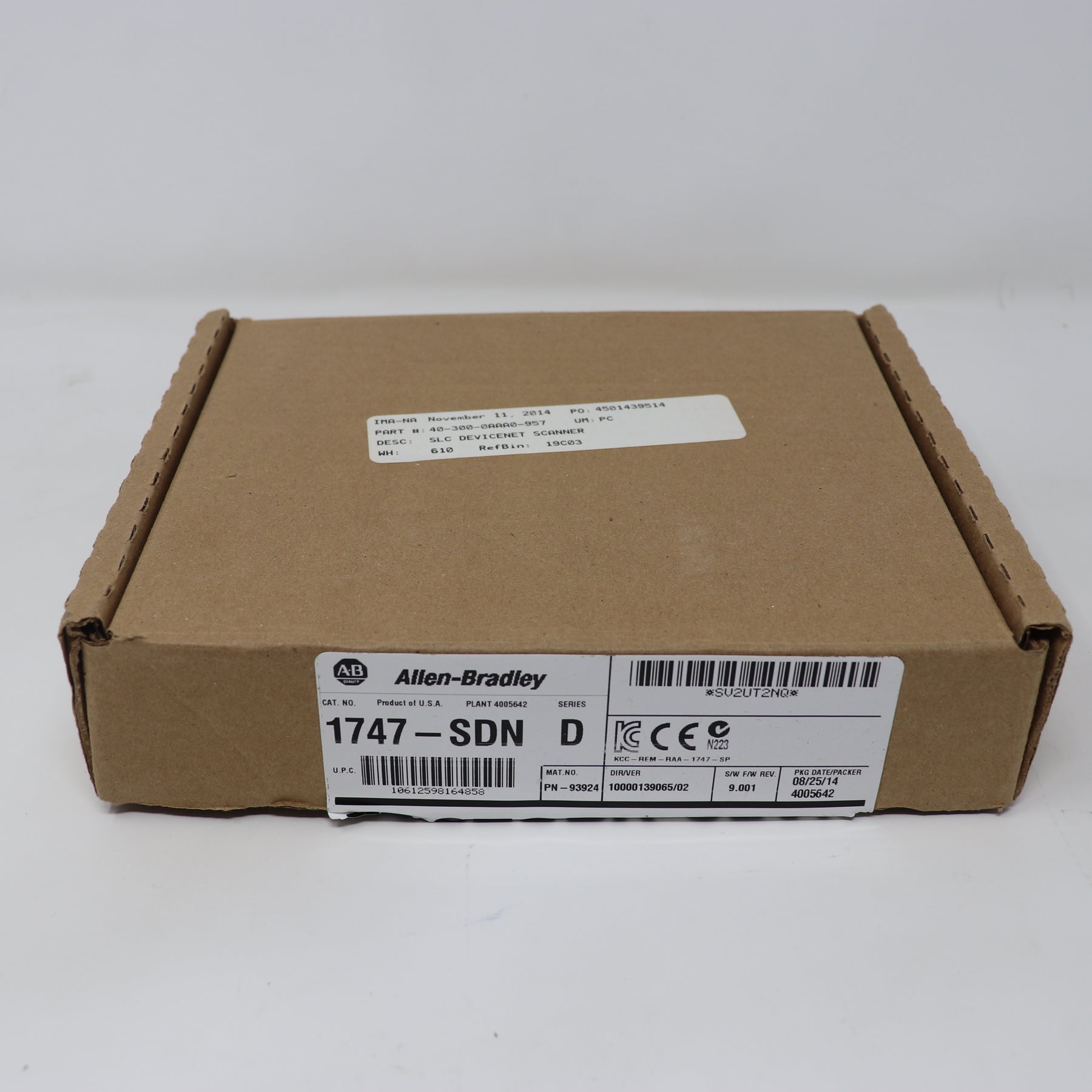 Allen Bradley AB 1747-SDN SER D SLC 500 DeviceNet Scanner Module F/W 9.001