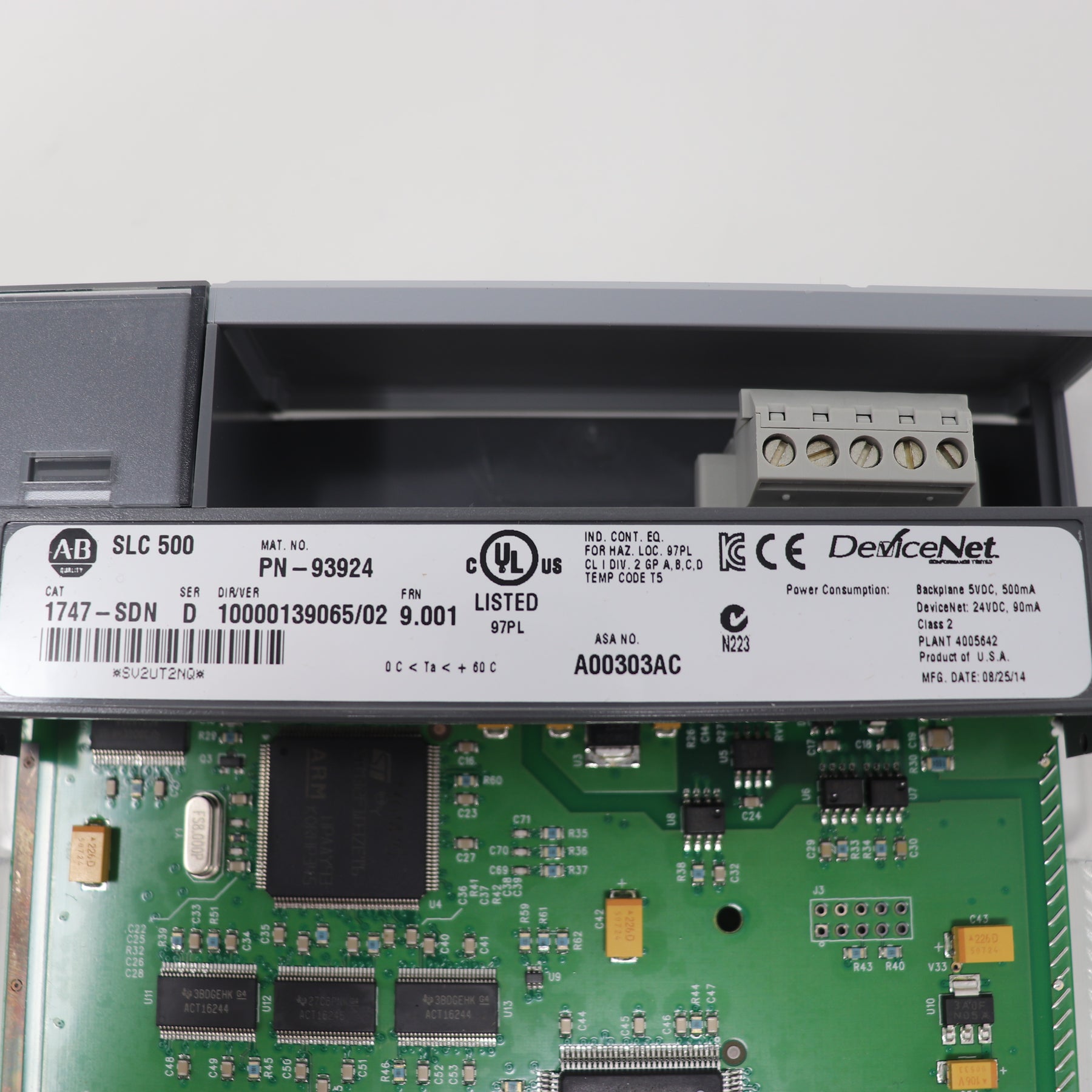Allen Bradley AB 1747-SDN SER D SLC 500 DeviceNet Scanner Module F/W 9.001