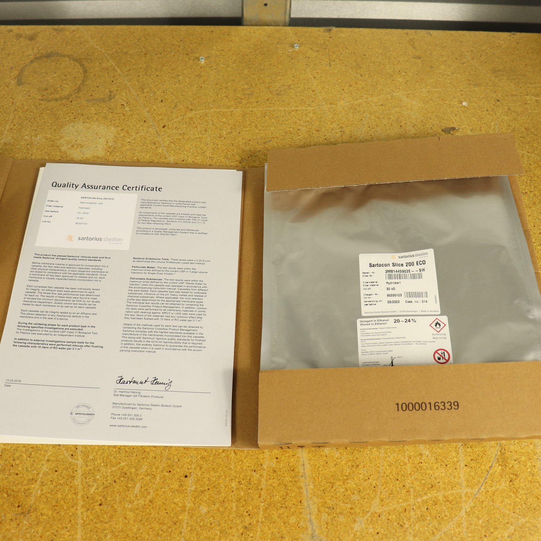 Sartorius Sartocon Slice 200 Eco Hydrosart 30kD 3M81443902E--SW