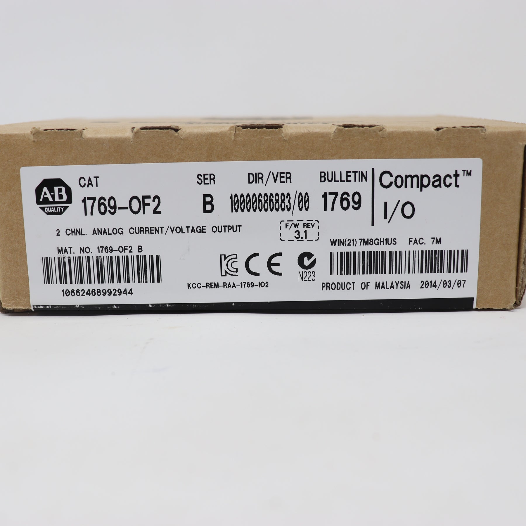 Allen Bradley Compact I/O 1769-OF2 Ser B FW3.1