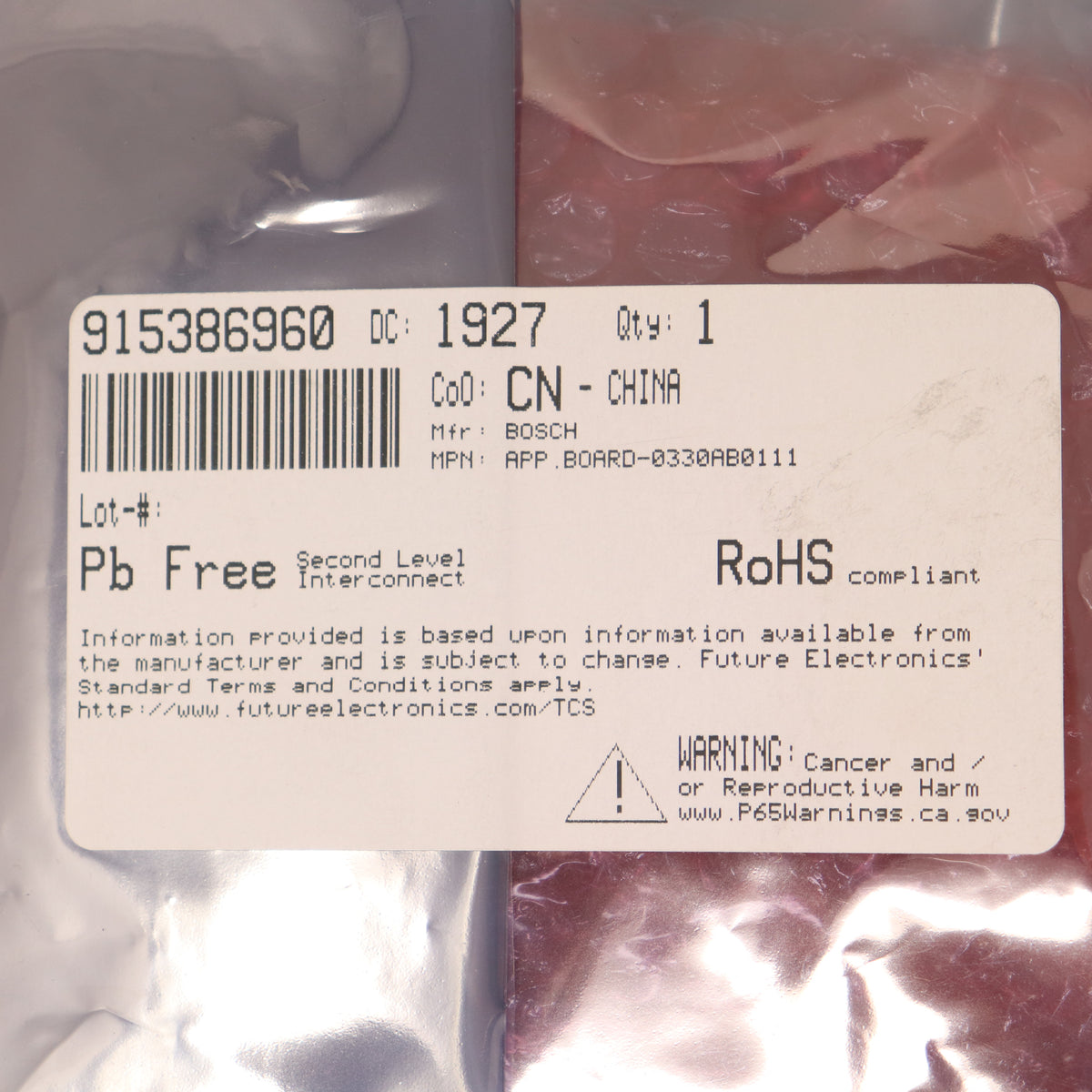 Bosch Sensortec APP.BOARD-0330AB0111 Bluetooth Application Board