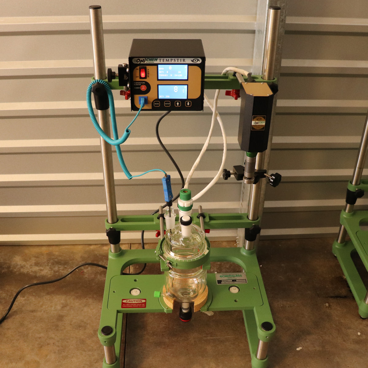 Chemglass 500mL Jacketed Process Reactor Fermenter Vessel