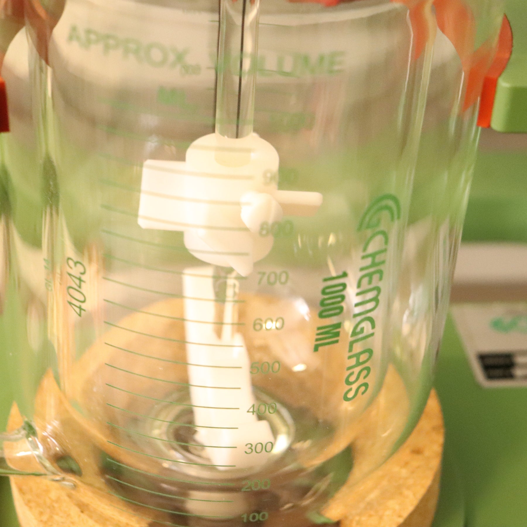Chemglass 1000mL Jacketed Process Reactor Fermenter Vessel