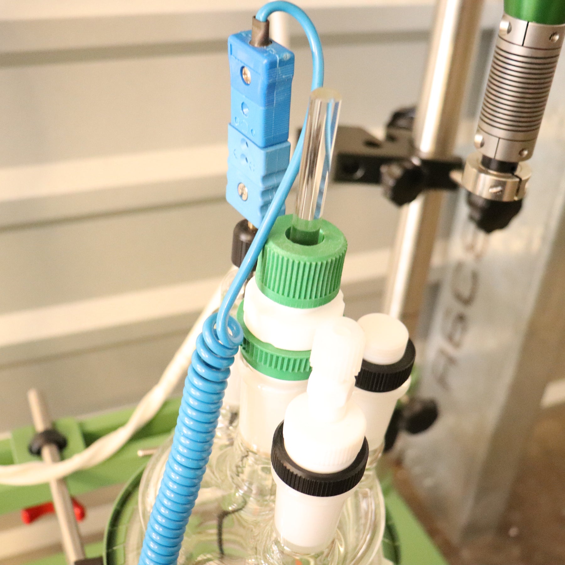 Chemglass 1000mL Jacketed Process Reactor Fermenter Vessel