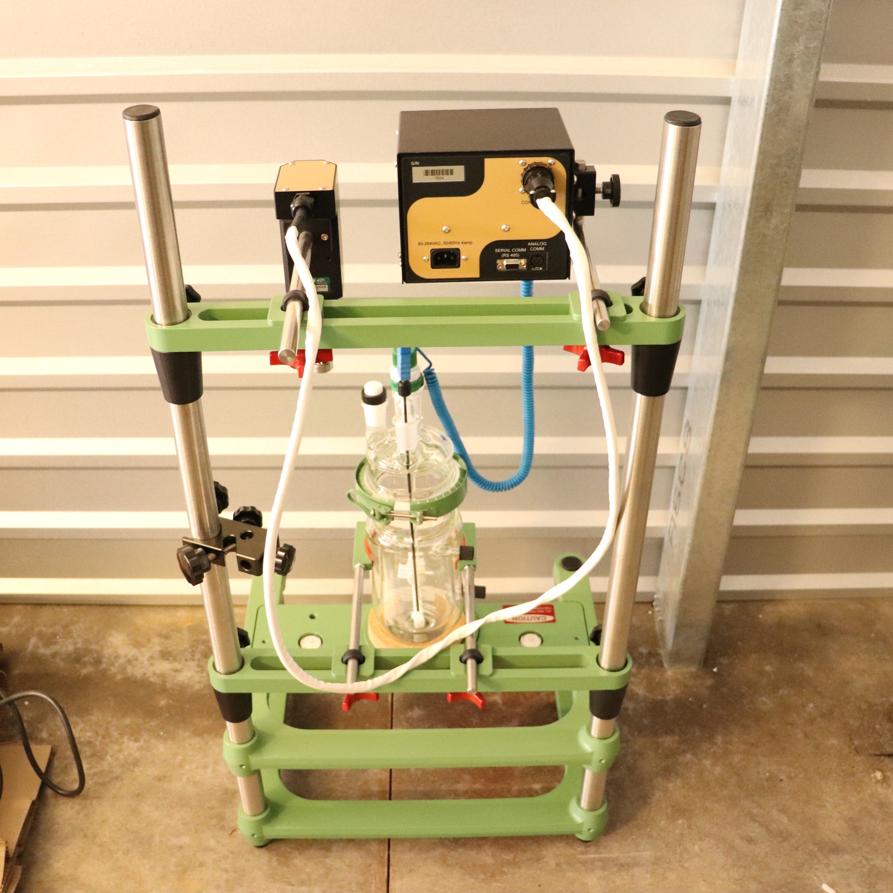 Chemglass 1000mL Jacketed Process Reactor Fermenter Vessel