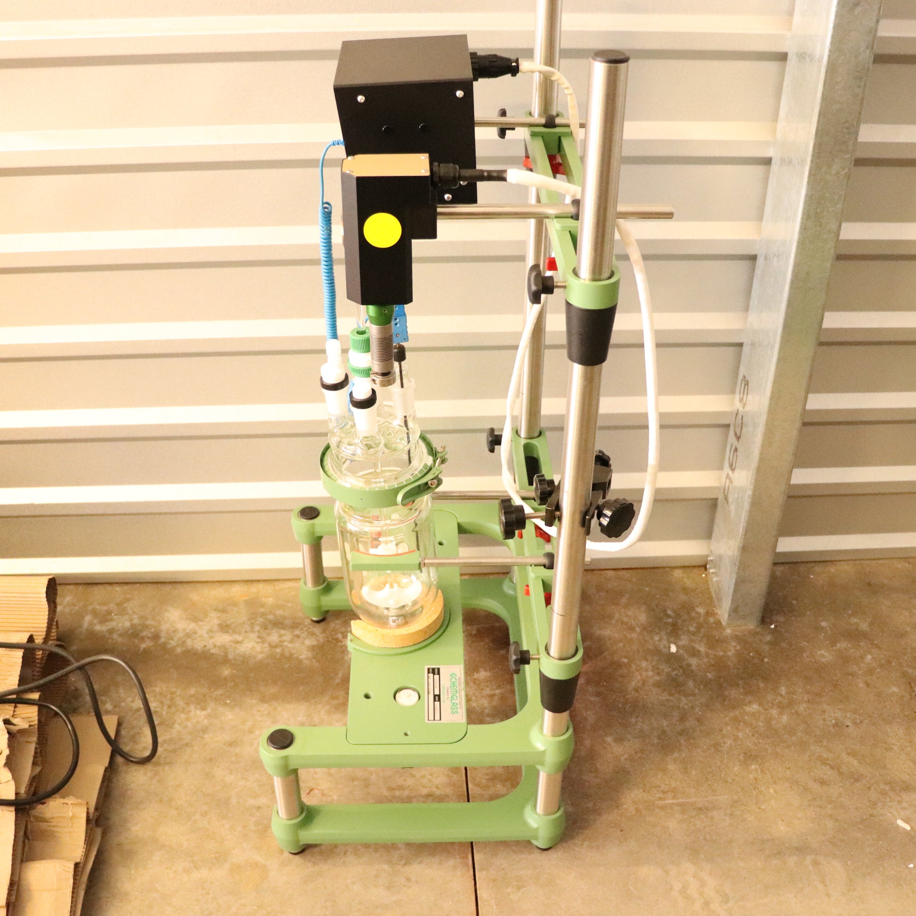 Chemglass 1000mL Jacketed Process Reactor Fermenter Vessel