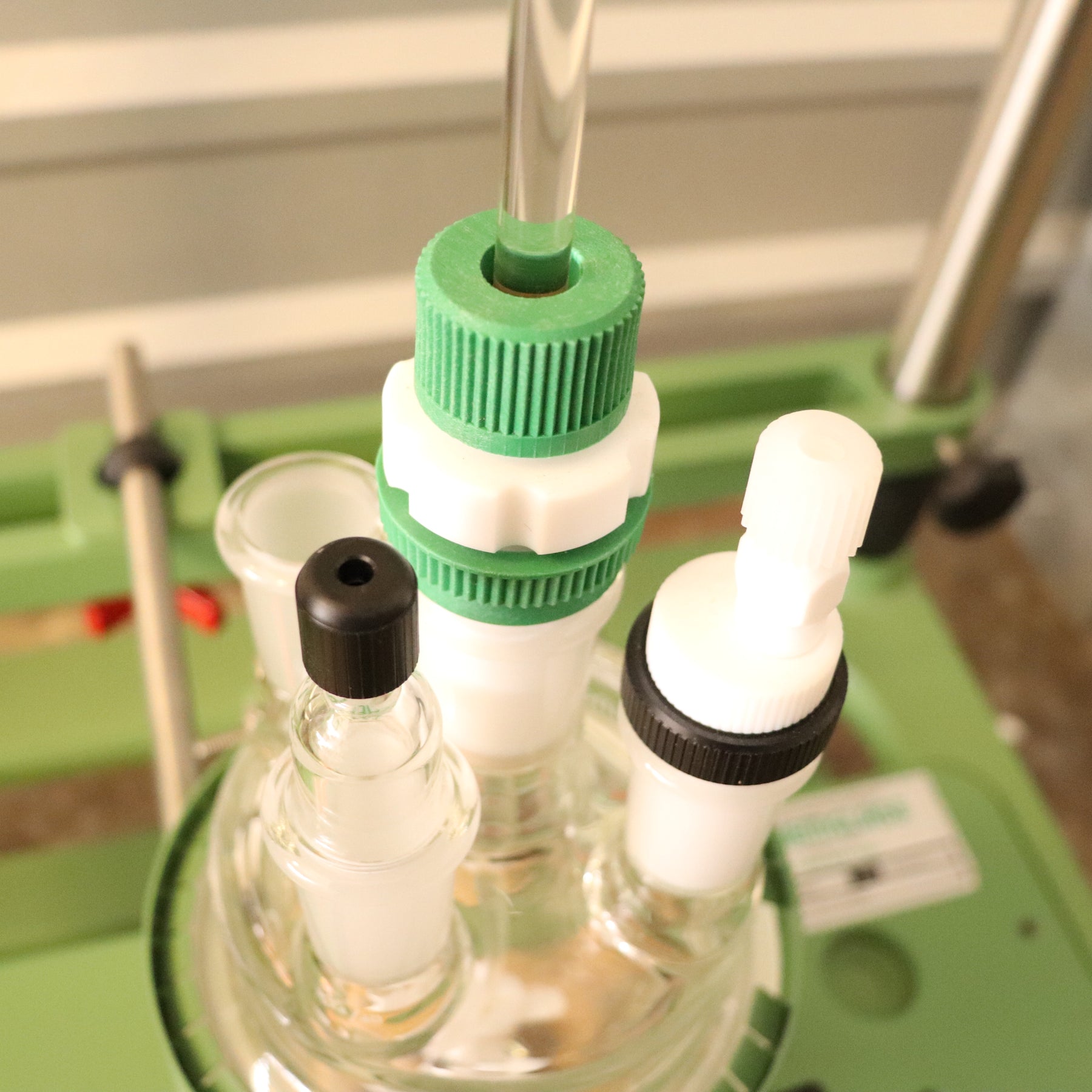 Chemglass 300mL Jacketed Process Reactor Fermenter Vessel