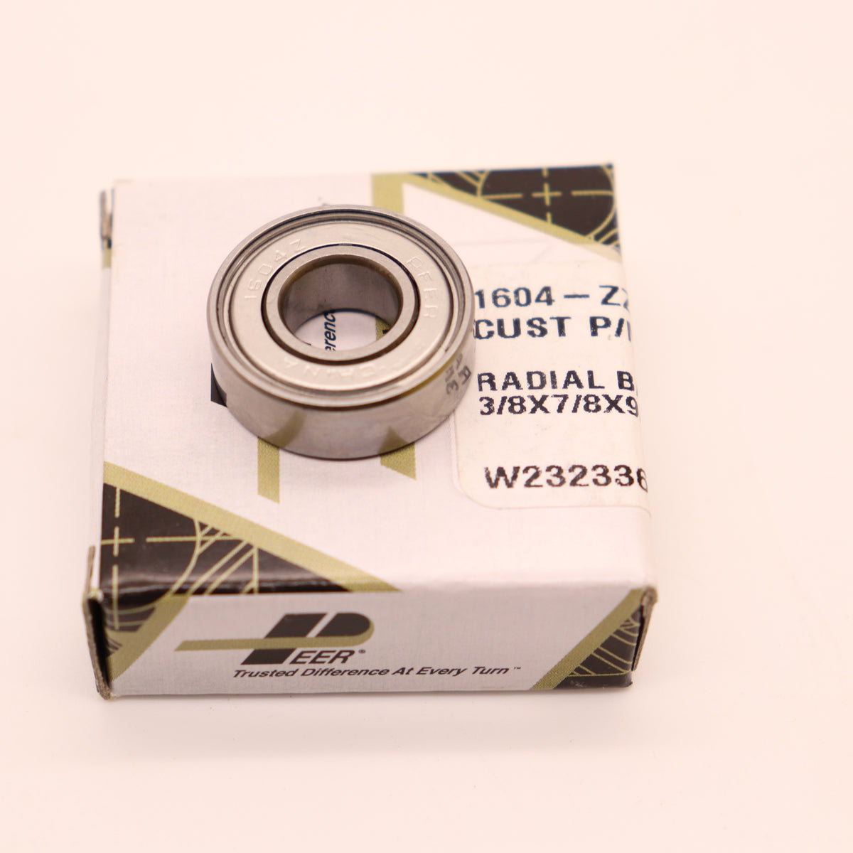 Lot of (32) Peer 3/8" Bore Radial Shielded Ball Bearings 1604-ZZ 1604ZZ