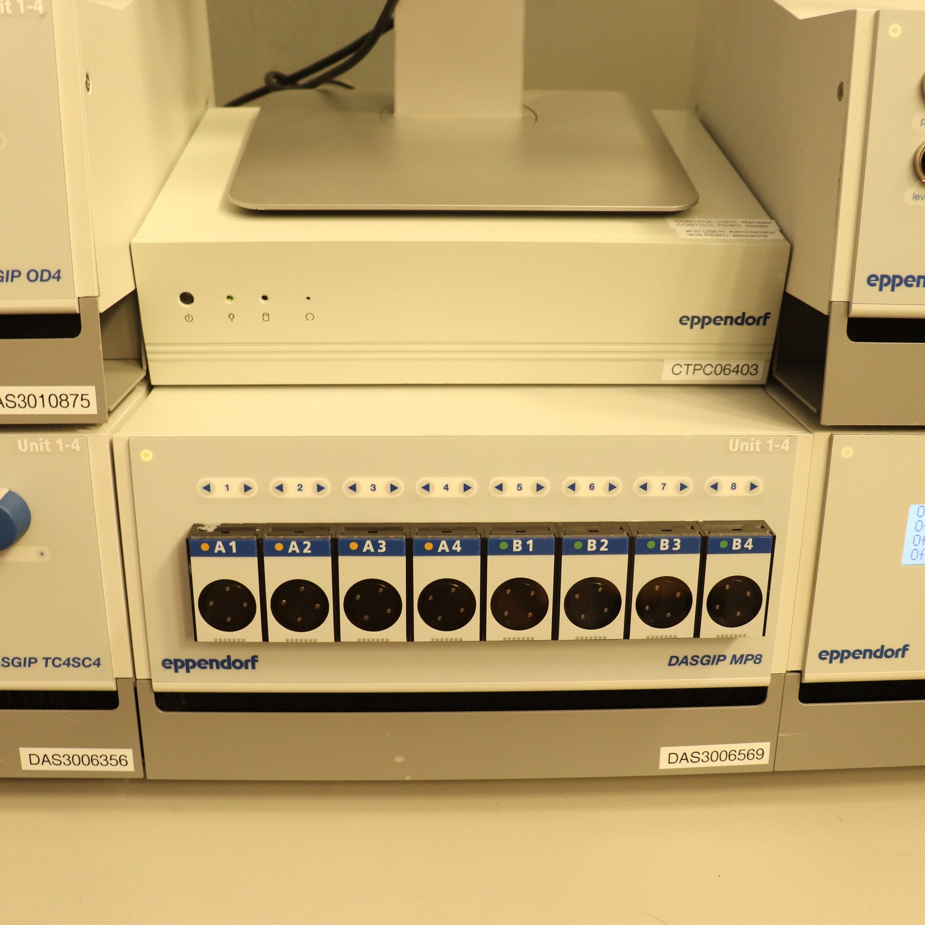 Eppendorf DASGIP 4-Fold Parallel PH4PO4ORD4L Bioreactor System with PC