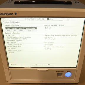 Yokogawa SmartDac+ GP20-2E Touchscreen Paperless Chart Recorder