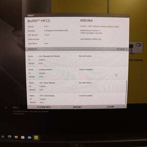 Sartorius BioPAT MFCS 4 Bioprocess Bioreactor Software