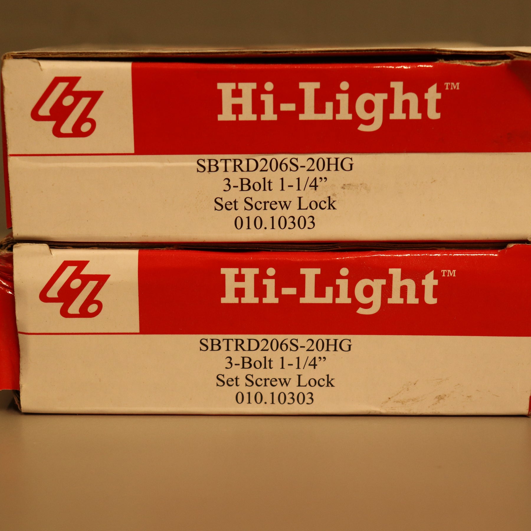 (2) HLU Hi-Light 3-Bolt 1.25" Flange Bearing SBTRD206S-20HG