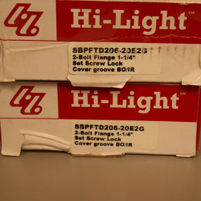 (2) HLU Hi-Light 2-Bolt Flange Bearing 1.25" SBPFTD206-20E2G