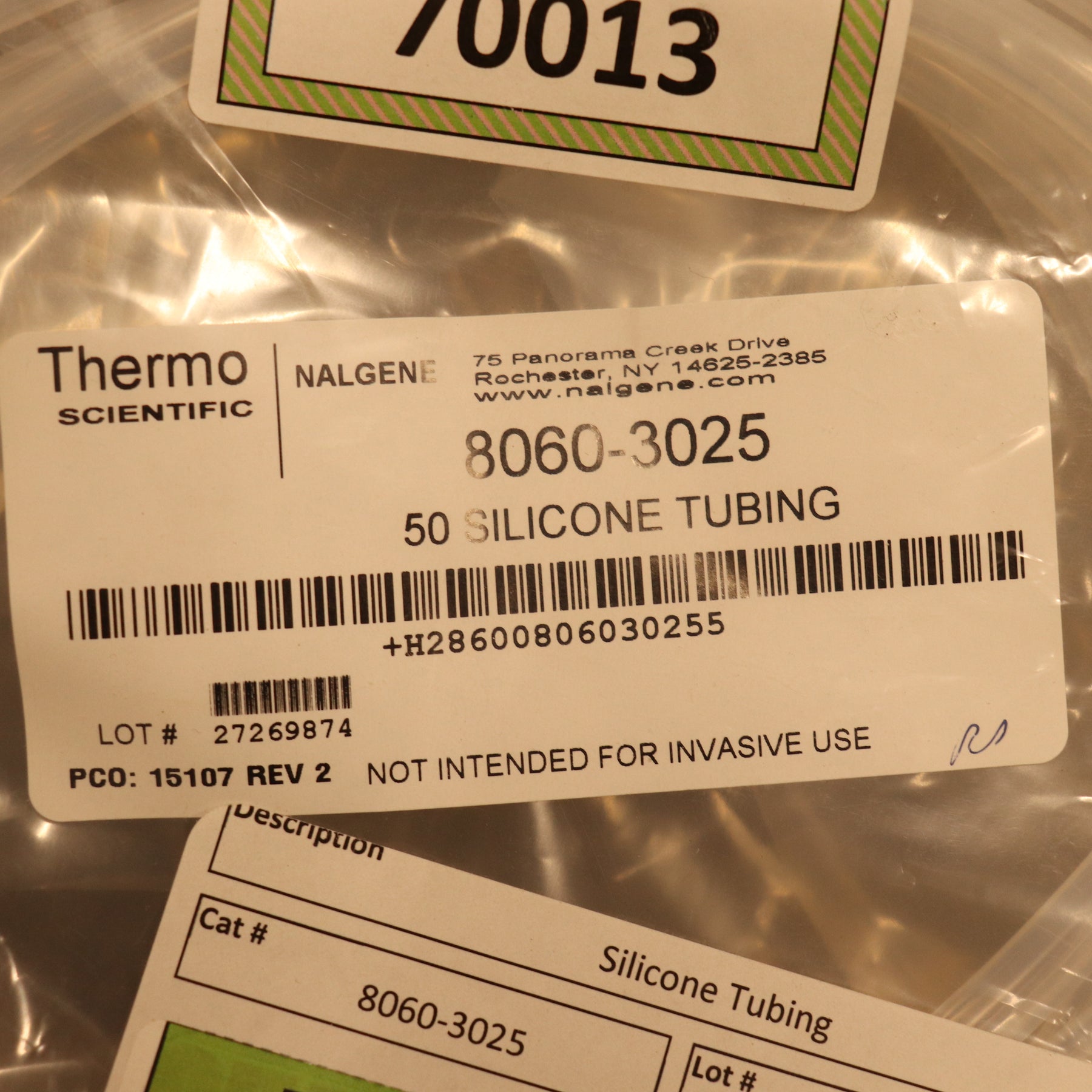 Thermo Scientific Nalgene 50 Platinum-Cured Silicone Tubing 8060-3025