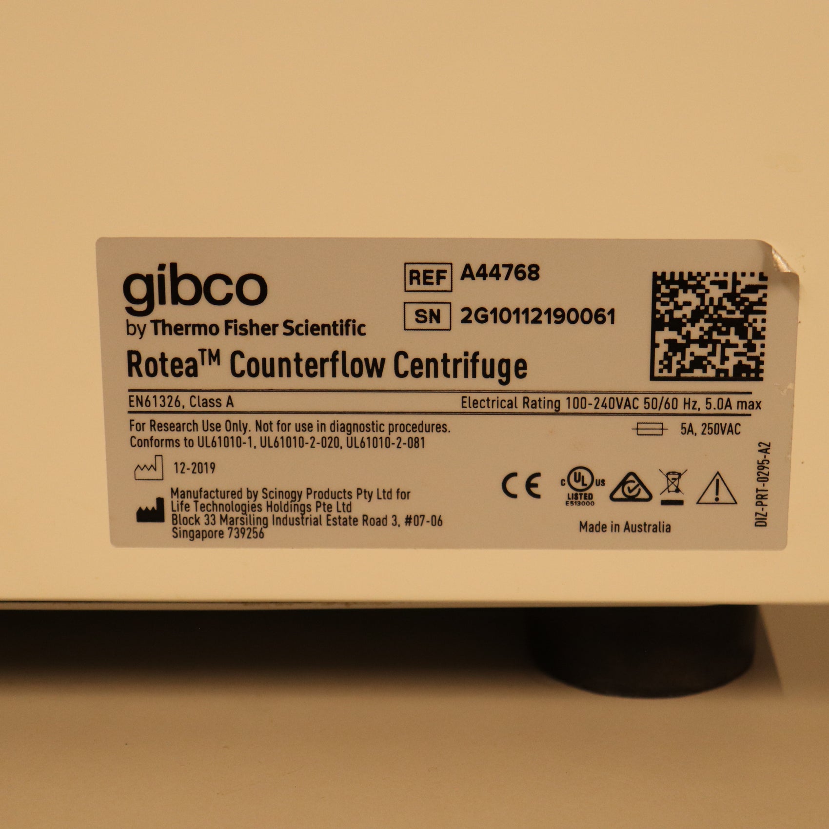 Thermo Gibco CTS Rotea Counterflow Centrifugation System A44768