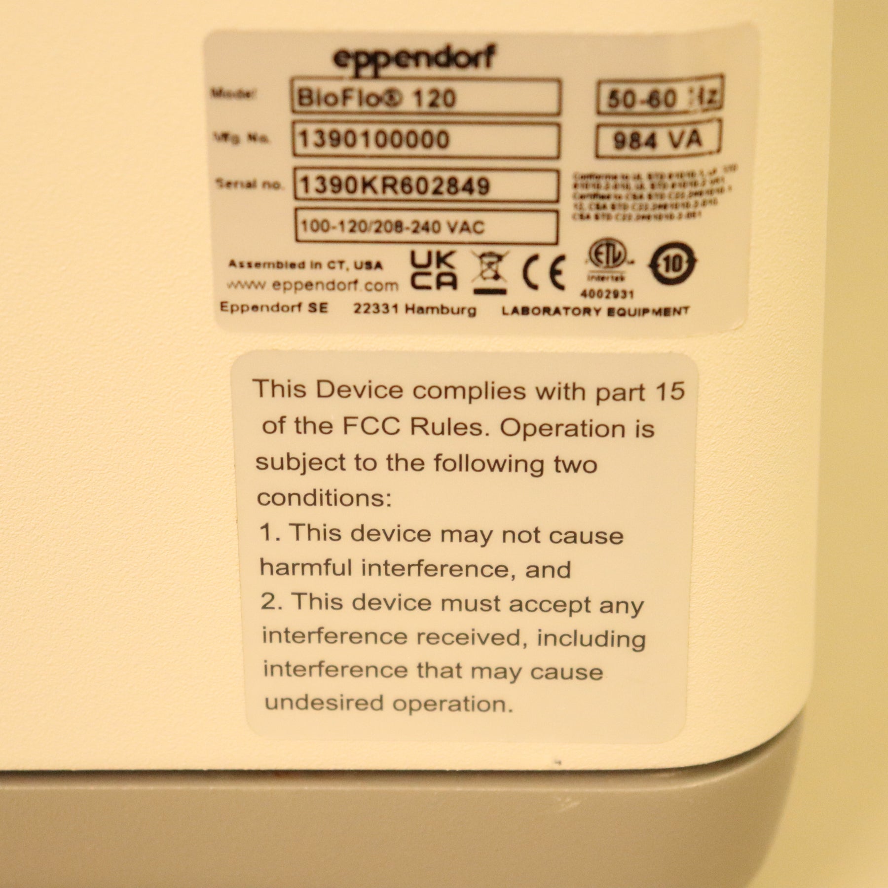 Eppendorf BioFlo 120 Bioreactor Fermenter System w/ 10L Vessel