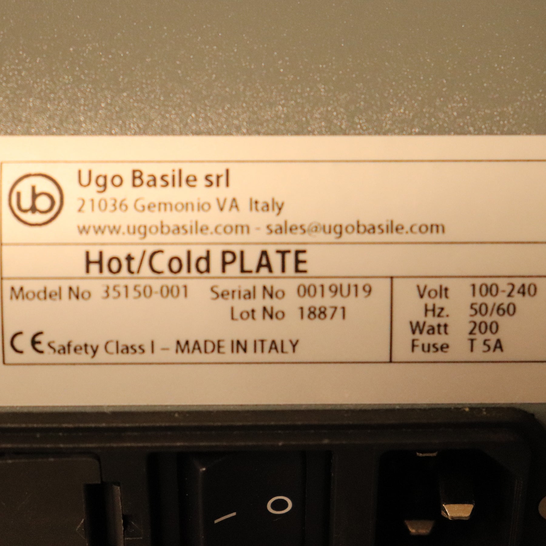 Ugo Basile Rodent Hot/Cold Plate 35150