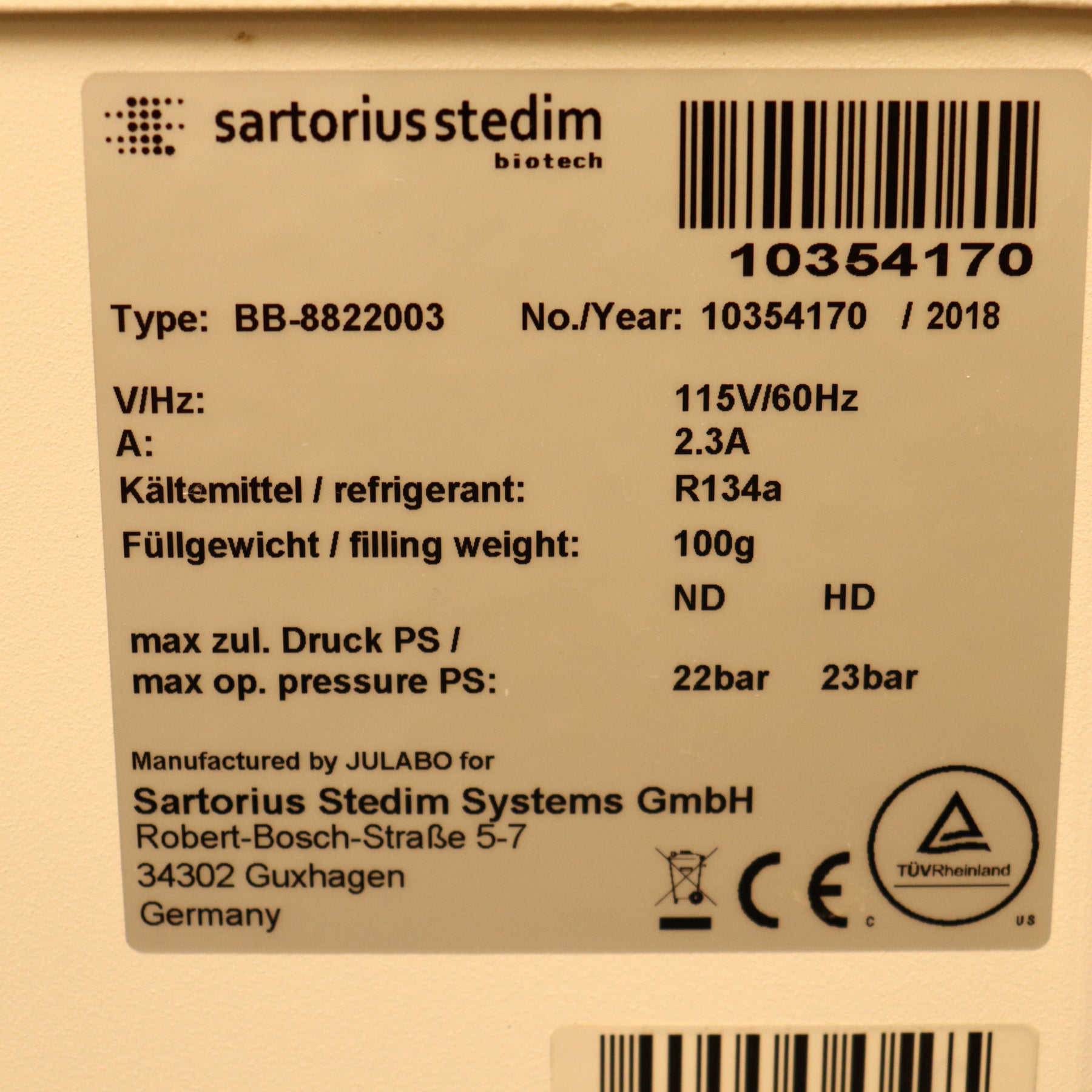 Sartorius BioStat A Bioreactor Controller System w/ 1L Vessel