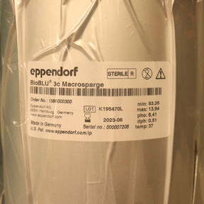 Eppendorf BioBLU 3c 5L Macrosparge Cell Culture Single Use SU Vessel