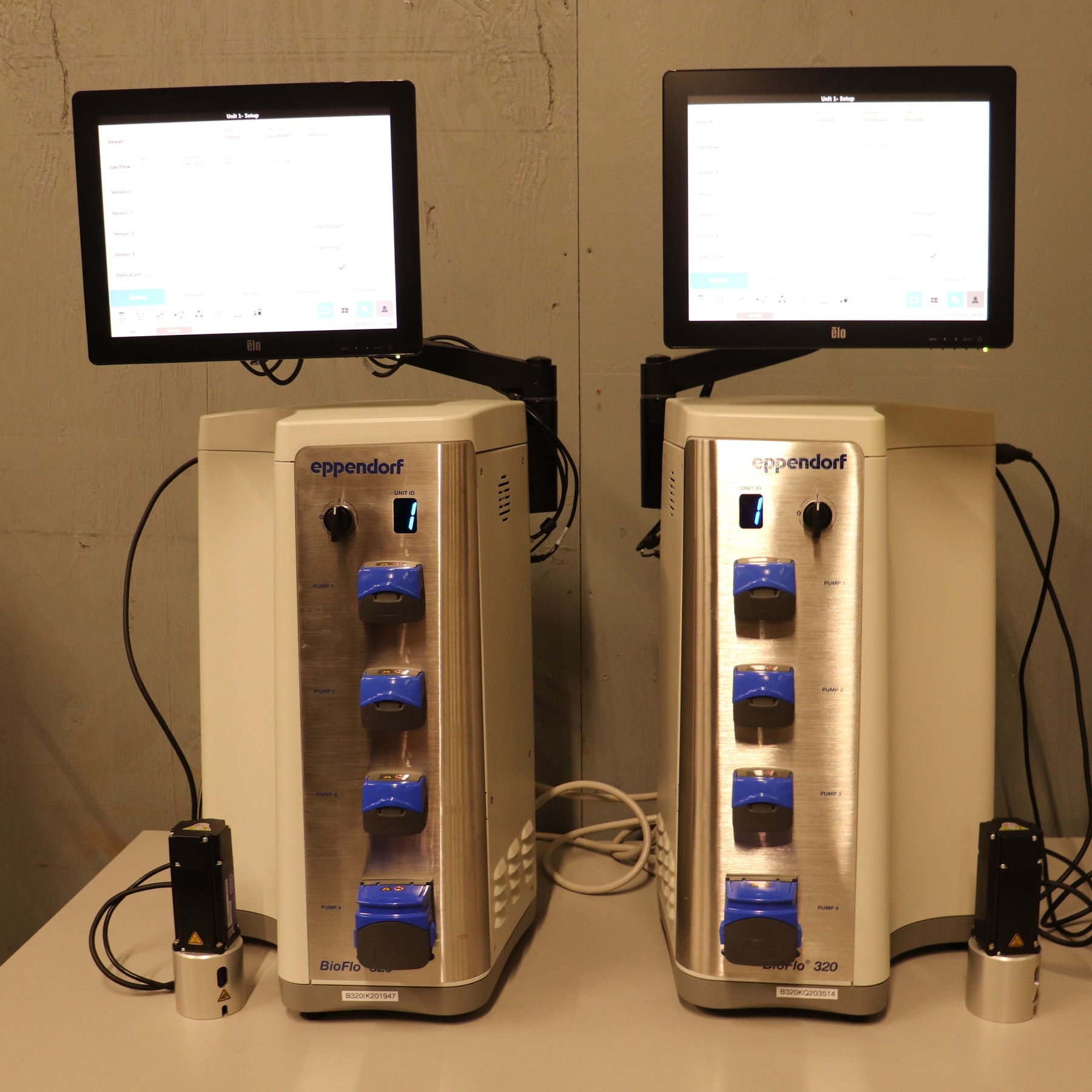 4x Eppendorf BioFlo 320 SU Bioprocess Control Stations