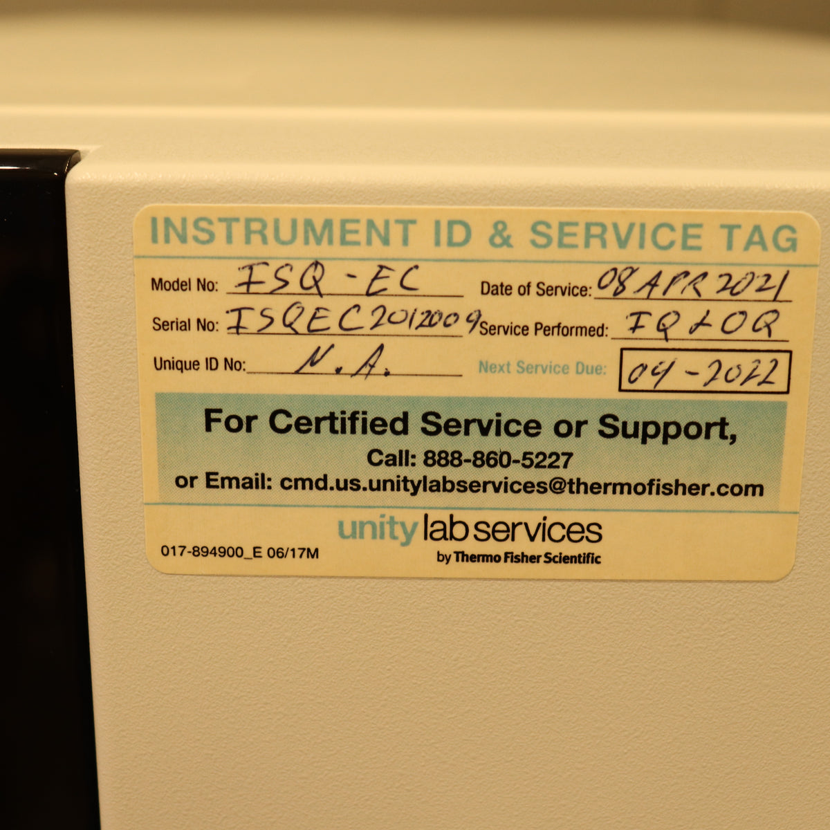 Thermo ISQ EC Single Quad Mass Spectrometer MS w/ Edwards RV8 Vacuum P