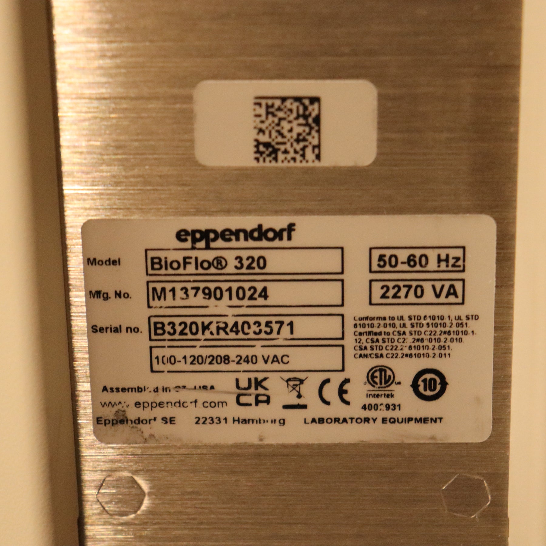 4x Eppendorf BioFlo 320 SU Bioprocess Control Stations