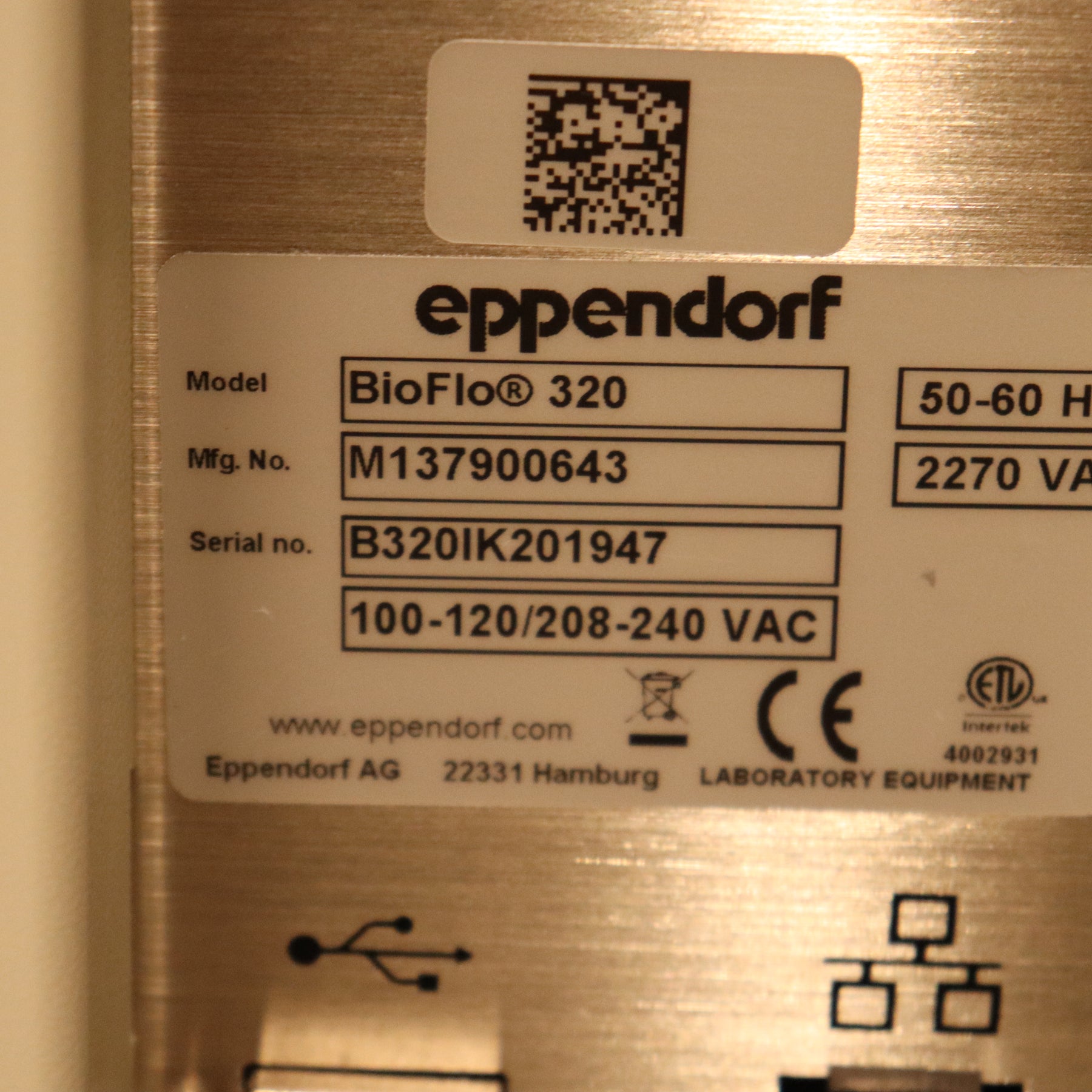 4x Eppendorf BioFlo 320 SU Bioprocess Control Stations