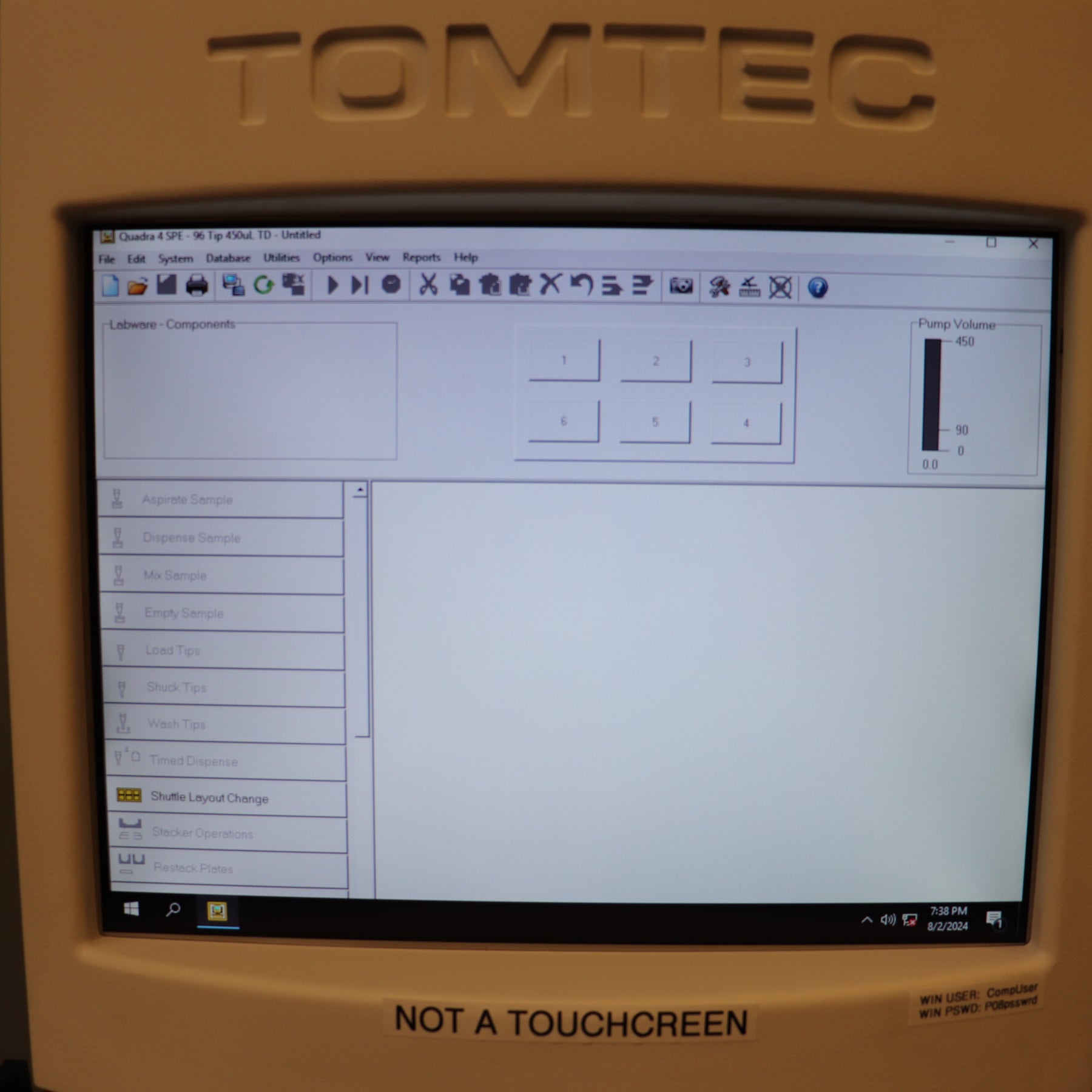 Tomtec Quadra4 4100-210 Liquid Handling Handling Workstation