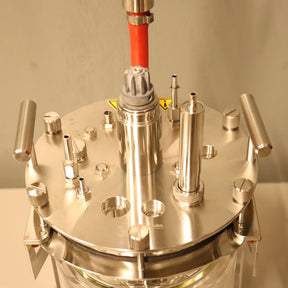 Sartorius 5L Double Wall Jacketed Glass Bioreactor Fermenter Vessel