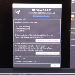 ChemoMetec NucleoCounter NC-202 Automated Cell Counter 900-2020 21 CFR 11