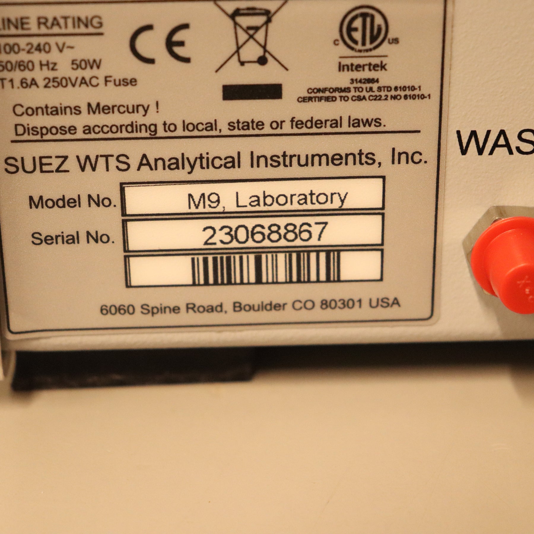 Veolia Suez GE Sievers M9 Lab TOC Analyzer with Autosampler