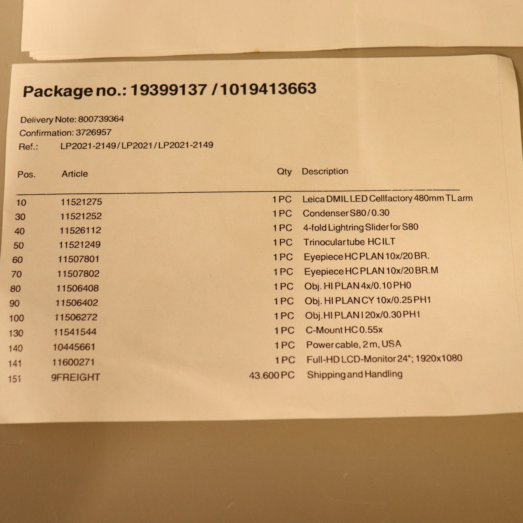 Leica DMIL LED Cellfactory Inverted Laboratory Microscope