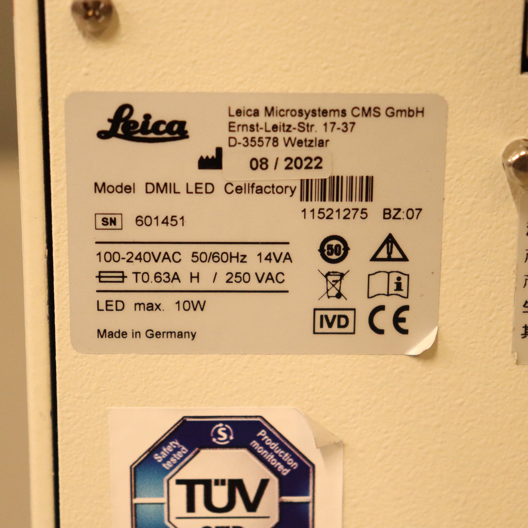 Leica DMIL LED Cellfactory Inverted Laboratory Microscope