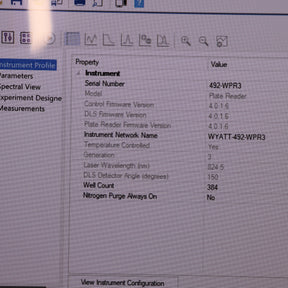 Wyatt DLS Dynamic Light Scattering DynaPro PlateReader III WPR3-01