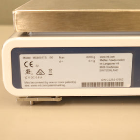 Mettler Toledo Precision Balance MS8001TS/00 100mg Readability