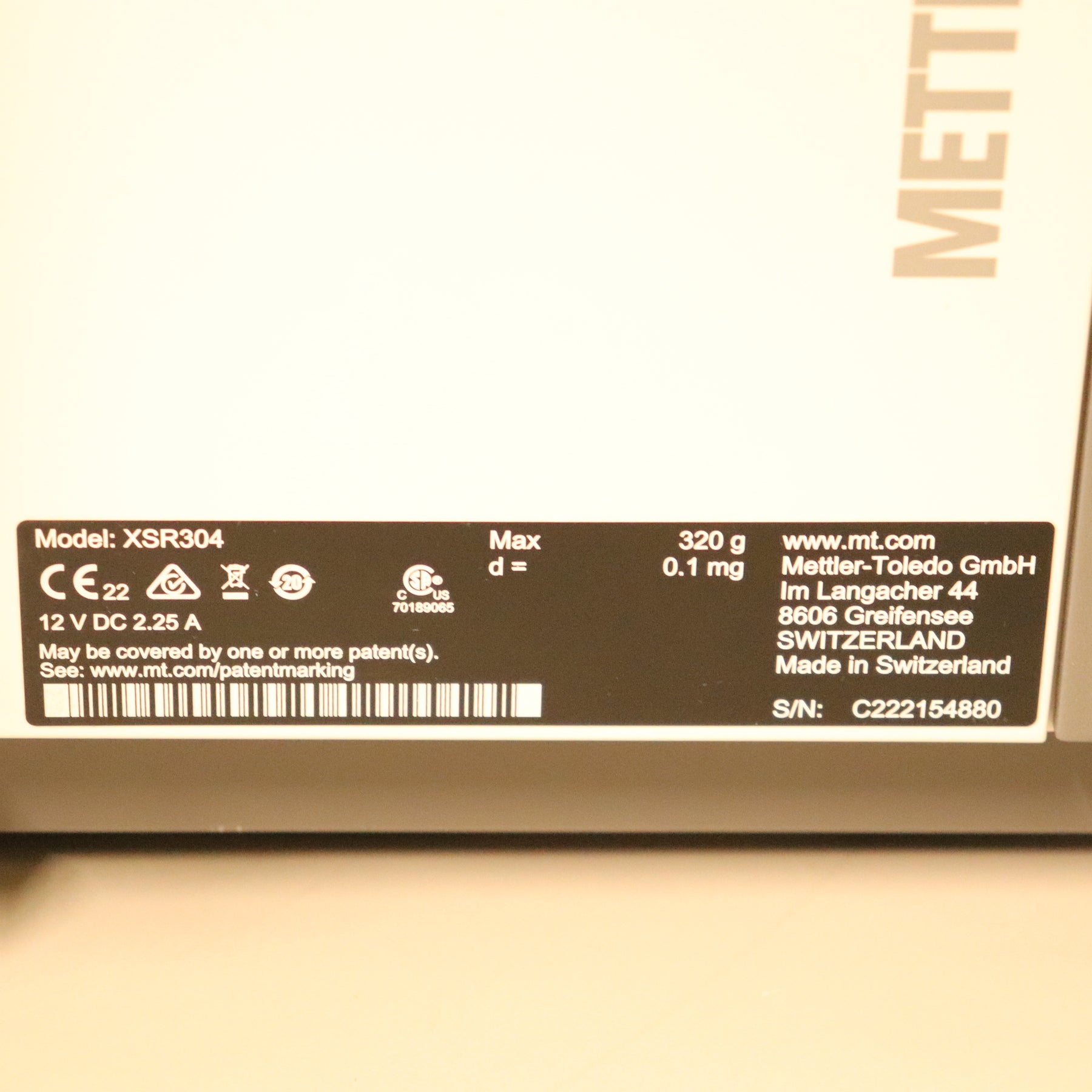 Mettler Toledo Excellence XSR304 Analytical Balance 320g x 0.1mg