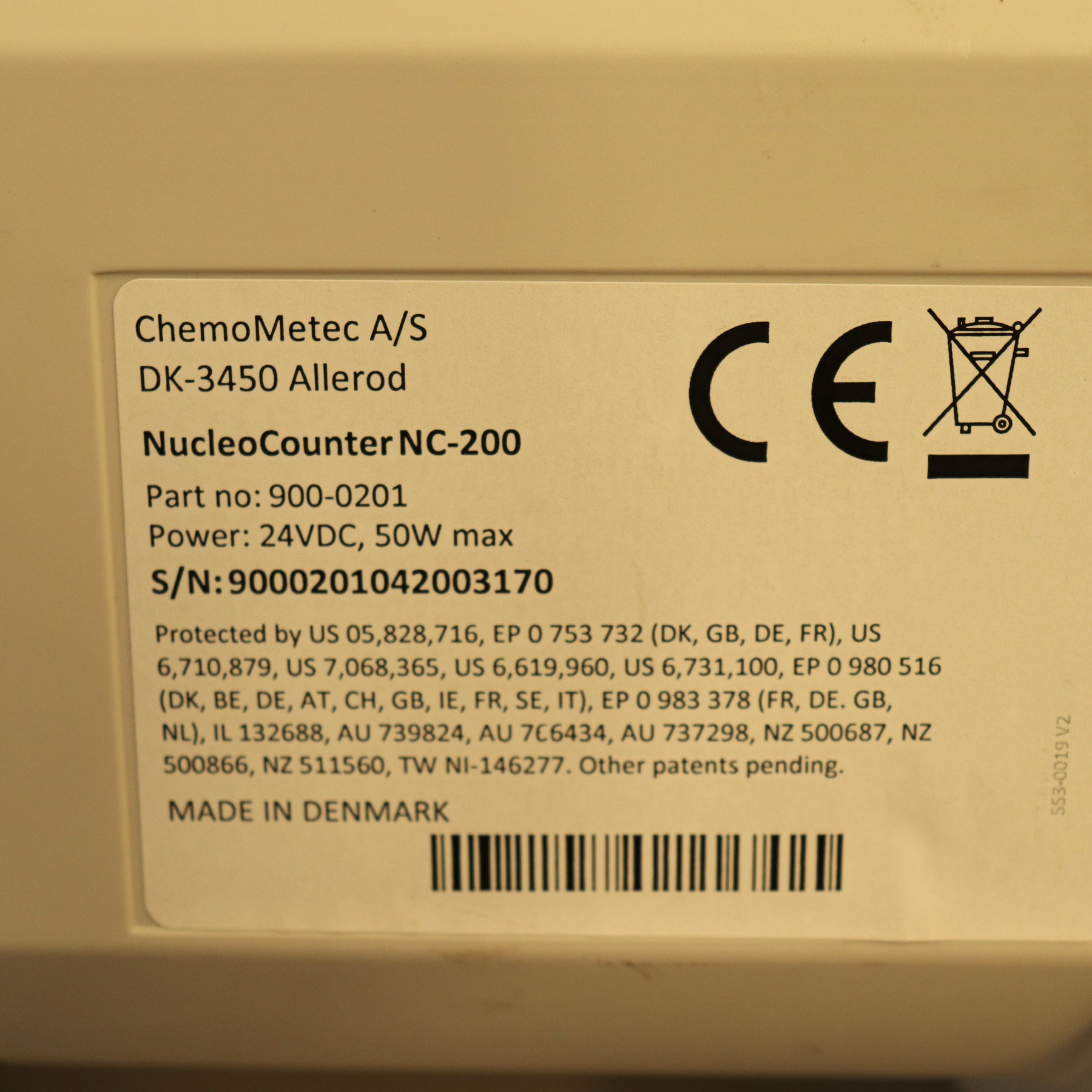 ChemoMetec NucleoCounter NC-200 Automated Cell Counter 900-0201