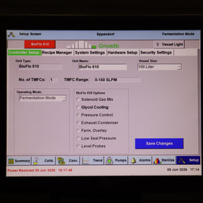 Eppendorf BioFlo 610 Pilot-Plant Fermenter Bioreactor 100L Jacketed Vessel