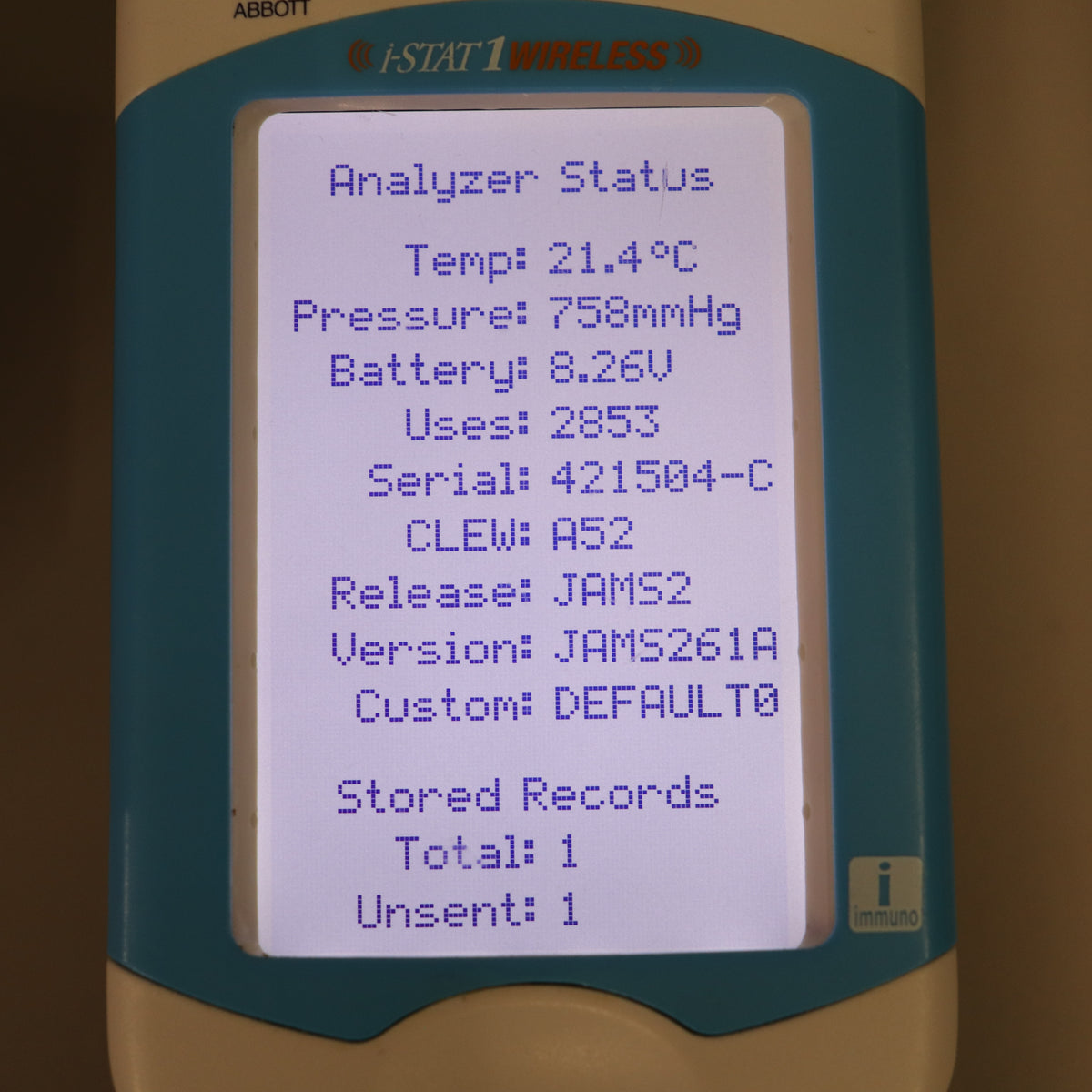 Abbott i-STAT 1 300W Wireless Blood Analyzer System w/Accessories