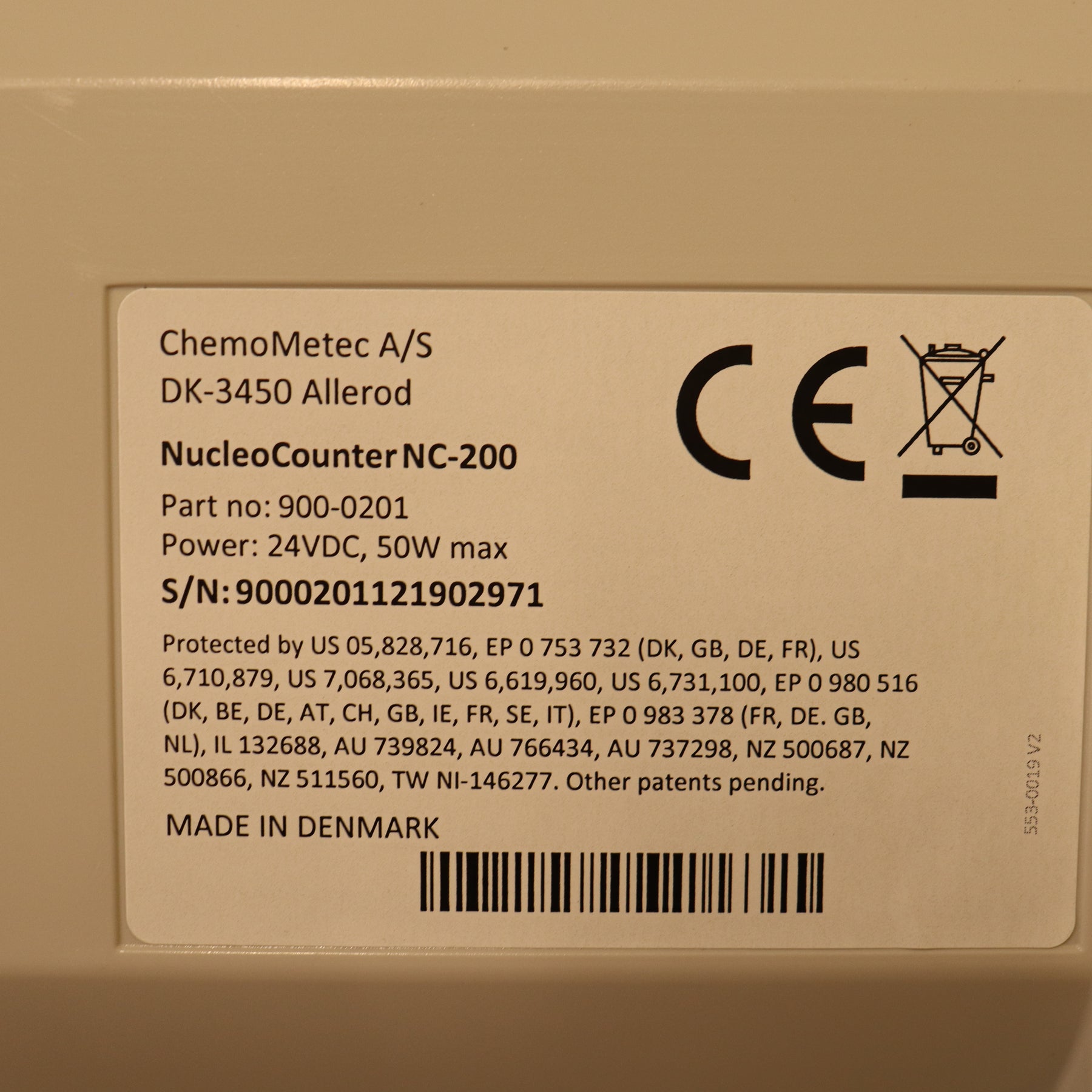 Chemometec NucleoCounter NC-200 Automated Cell Counter 900-0201