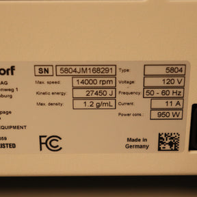 Eppendorf 5804 Benchtop Centrifuge with 3 Rotors