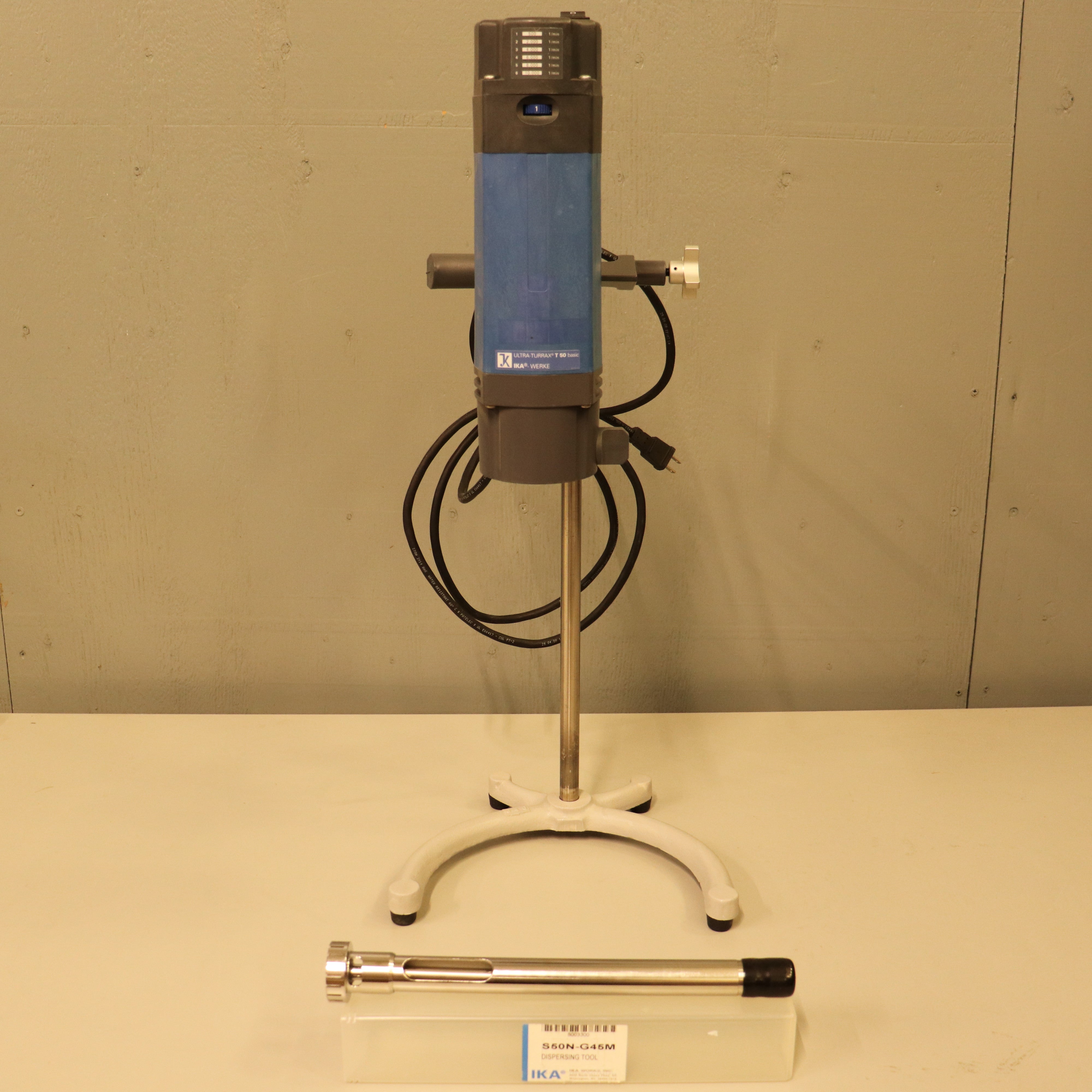 Turrax Ika Ultra Turrax T50 B S1 Basic Homogenizer w/ Stand & S50N-G45M Dispe